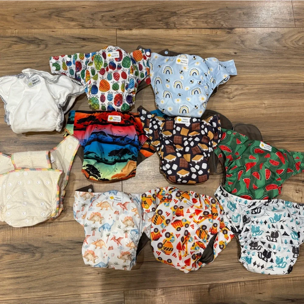 Lot of happy bee hind cloth diapers super soakers